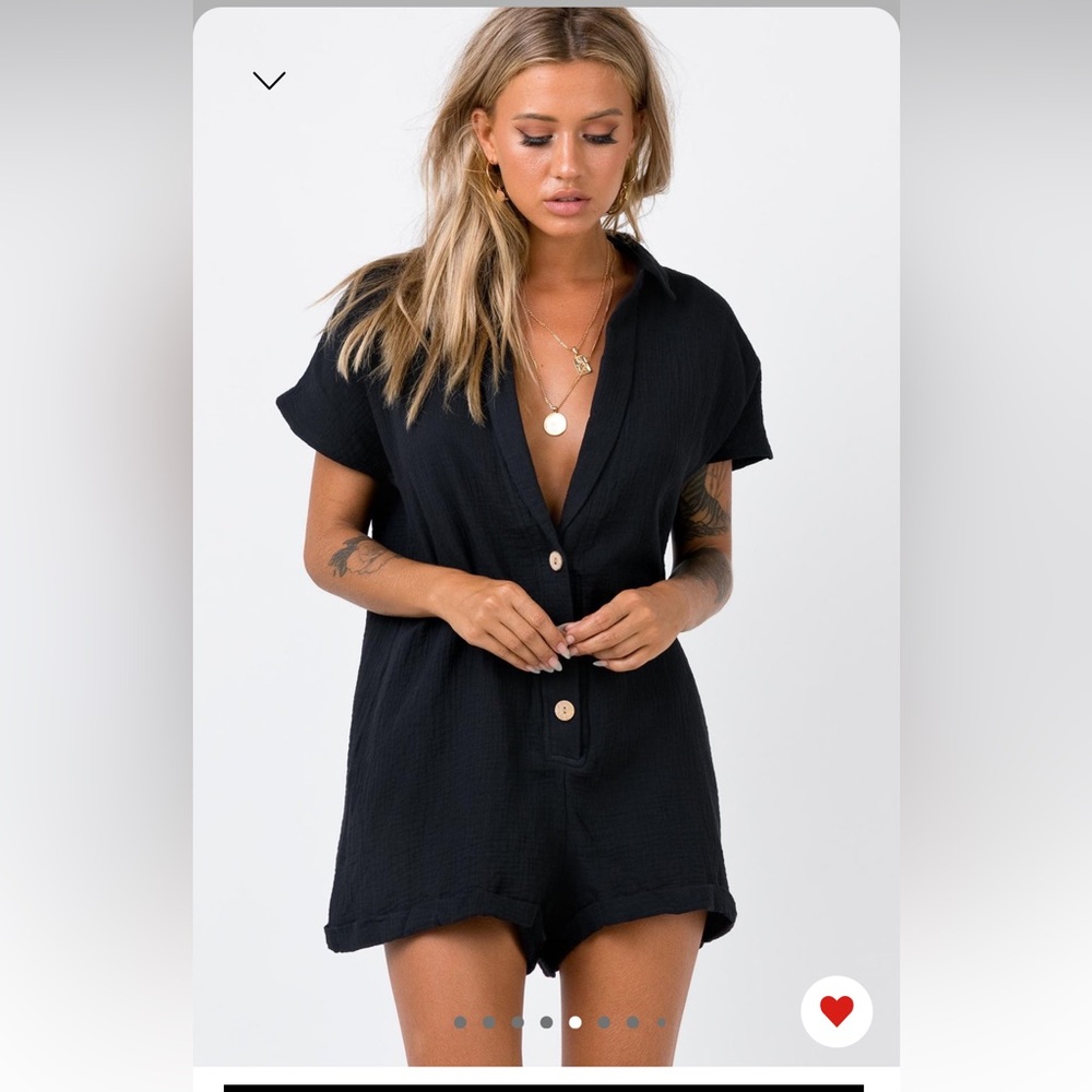 Princess Polly Vixen Romper Black